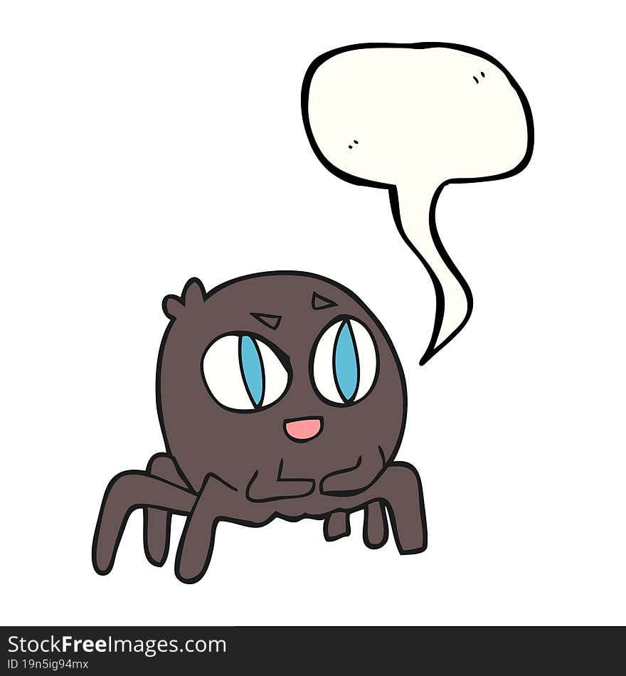 speech bubble cartoon spider