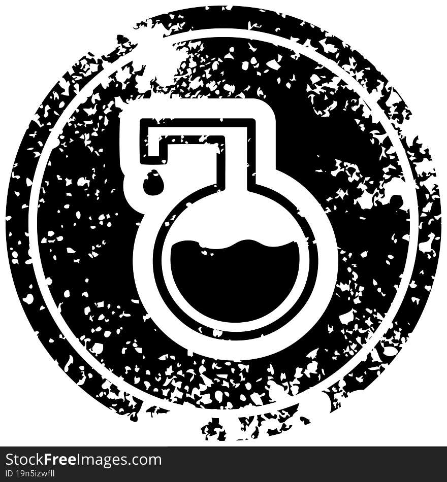 science experiment distressed icon