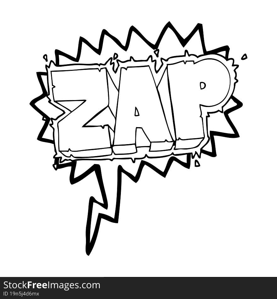 Speech Bubble Cartoon Zap Symbol