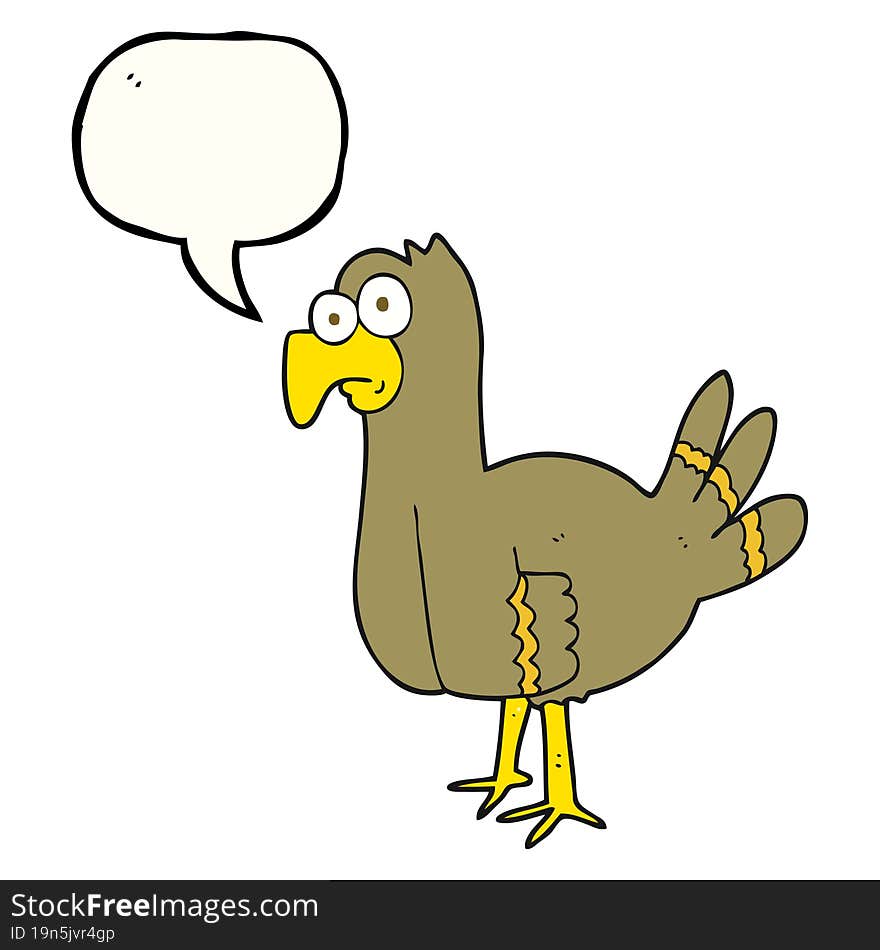 Speech Bubble Cartoon Bird