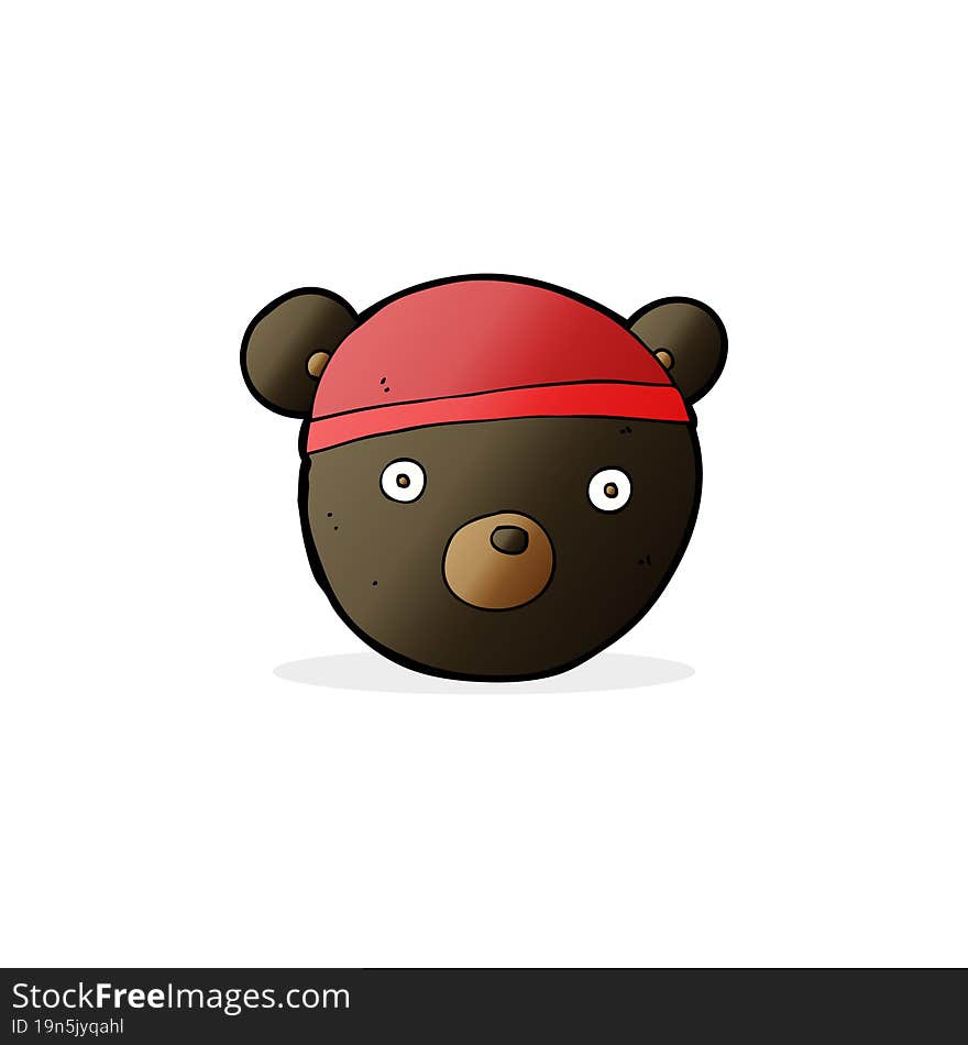 cartoon black bear cub wearing hat