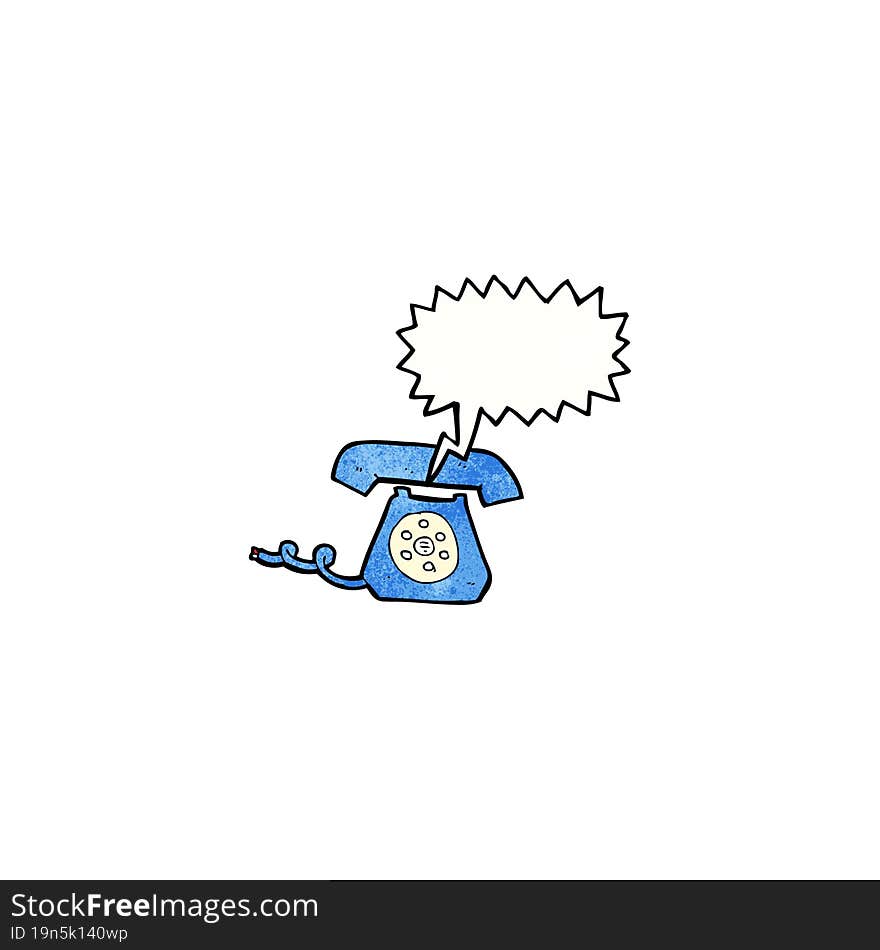 cartoon ringing telephone