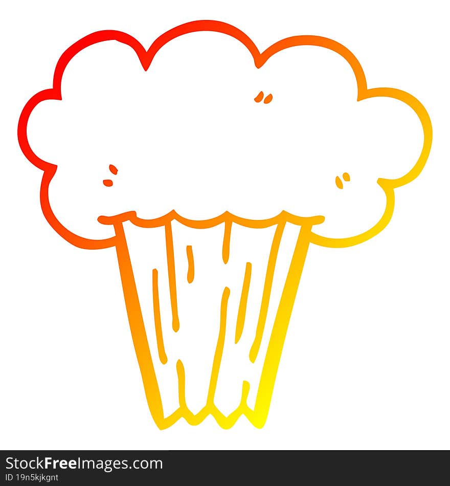 Warm Gradient Line Drawing Cartoon Carrot Cake