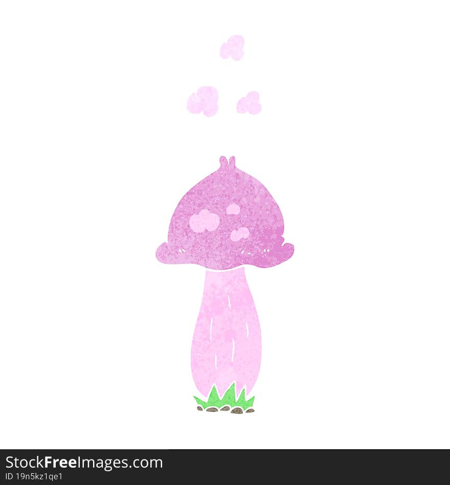 Retro Cartoon Mushroom