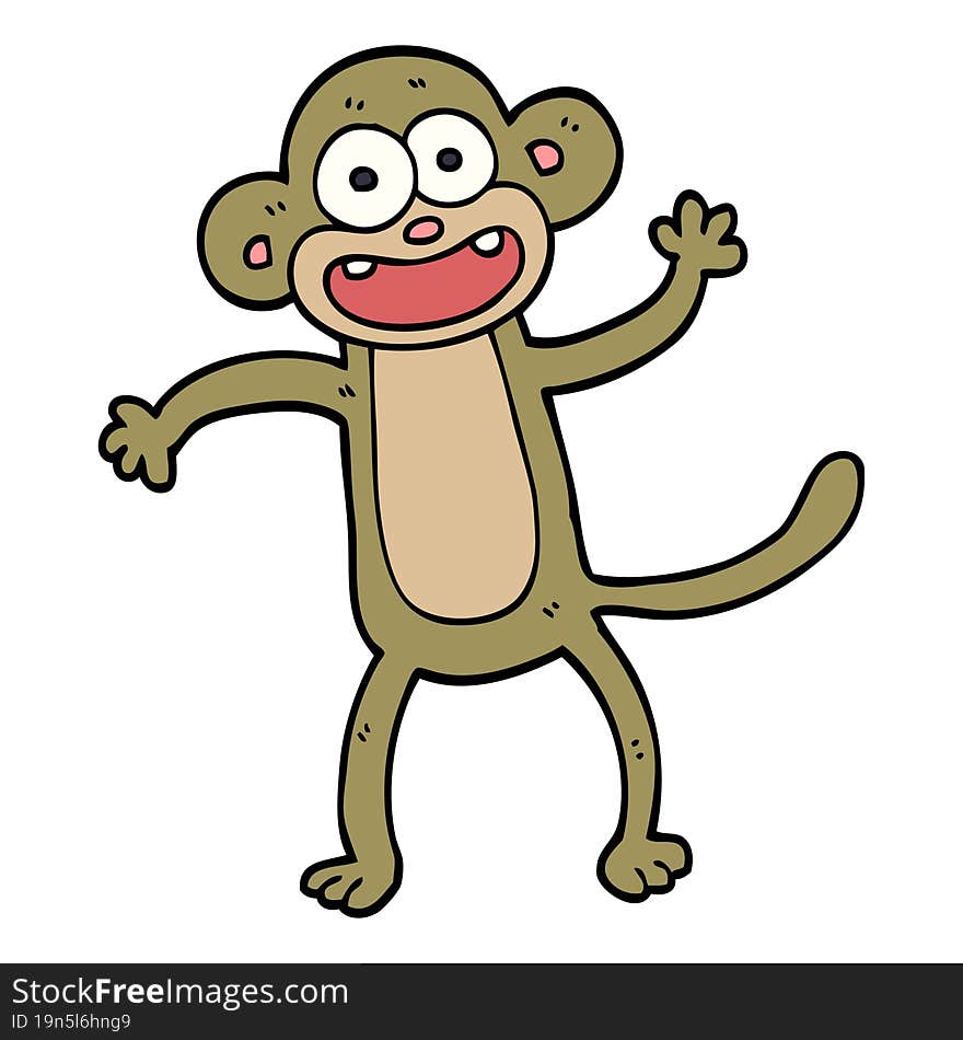 cartoon doodle crazy monkey