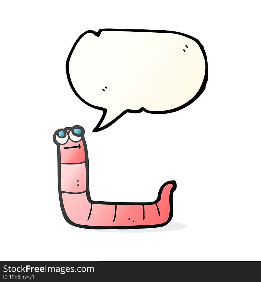 speech bubble cartoon worm