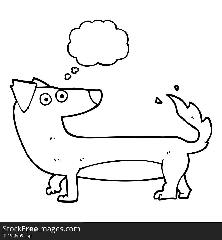 Thought Bubble Cartoon Dog