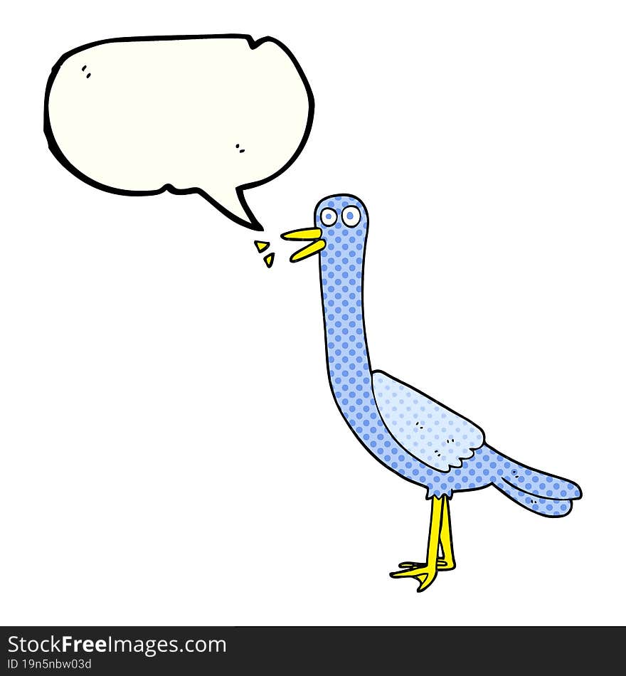 comic book speech bubble cartoon bird