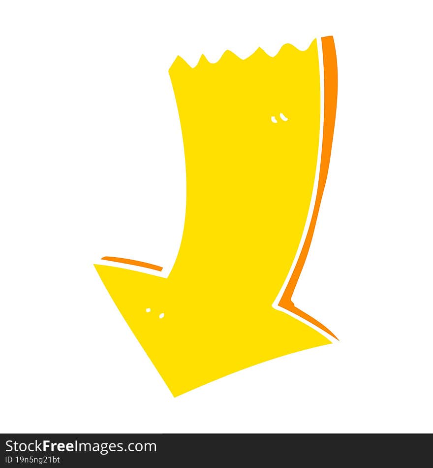 flat color style cartoon pointing arrow