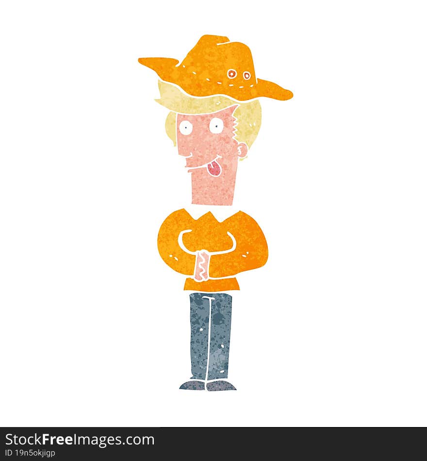 cartoon man in hat