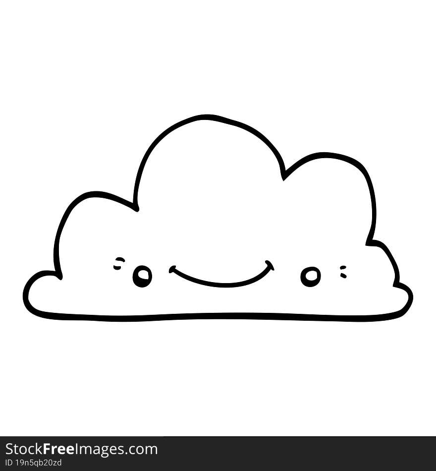 Cute Cartoon Cloud