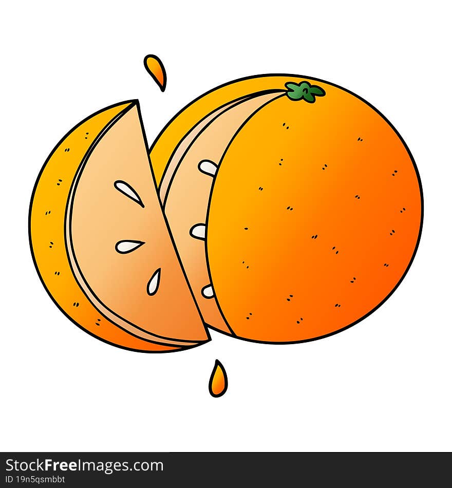 cartoon orange slice. cartoon orange slice