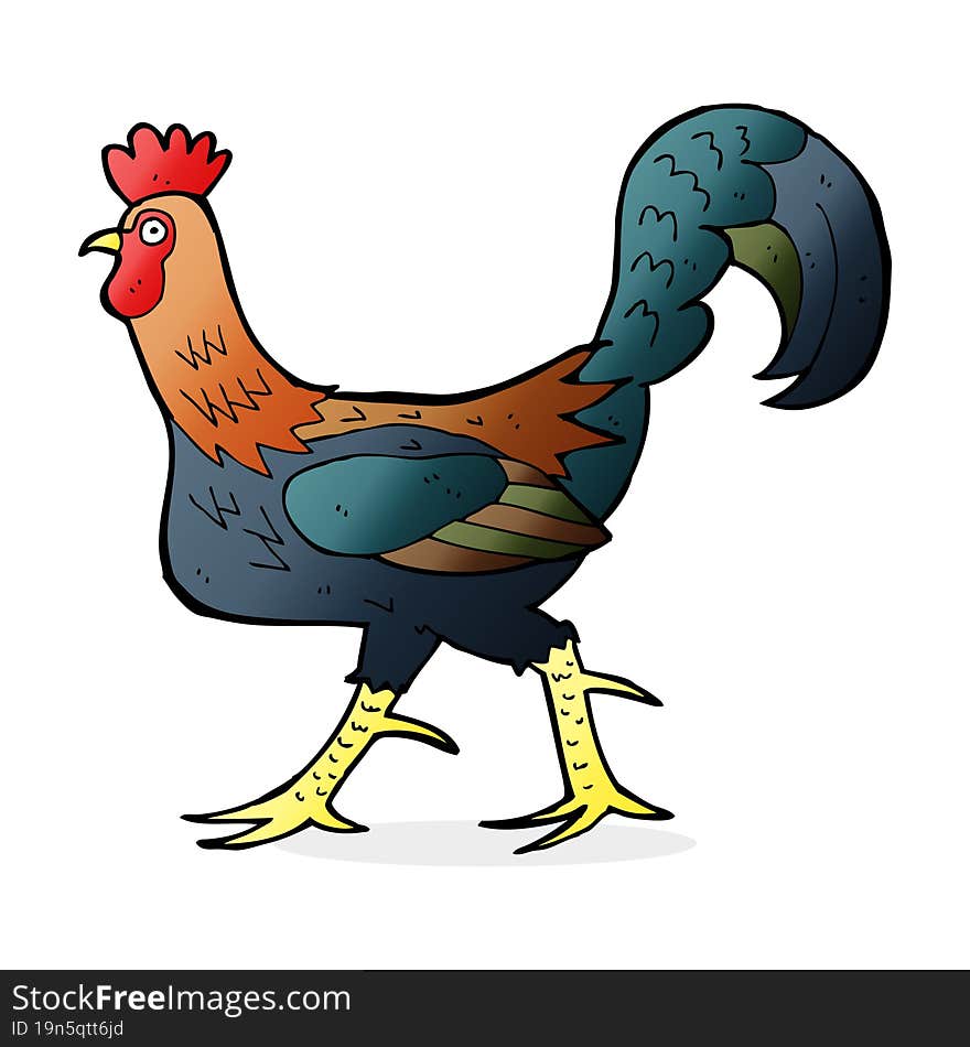 Cartoon Cockerel