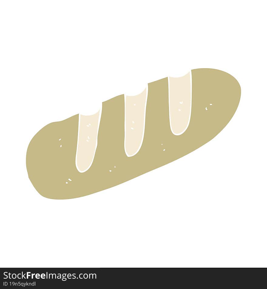 flat color illustration of a cartoon loaf of bread