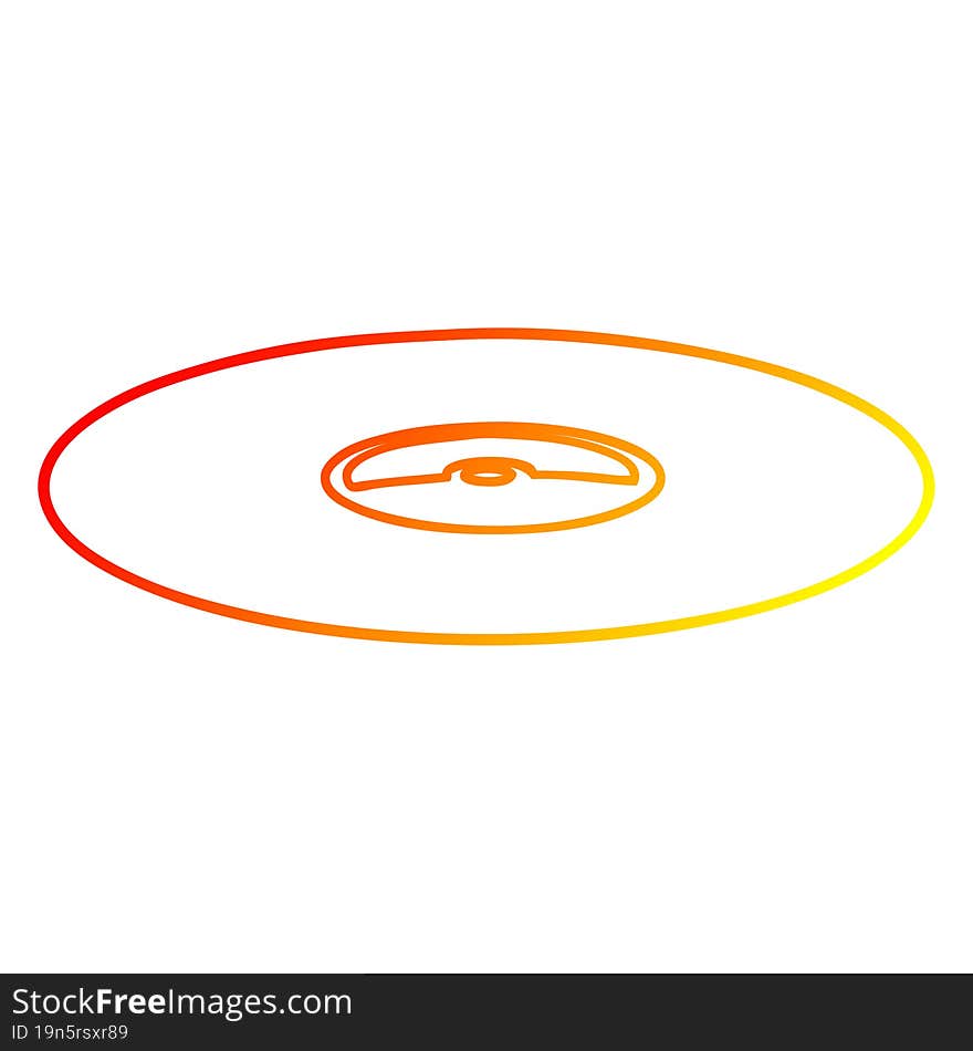 warm gradient line drawing cartoon old vinyl record