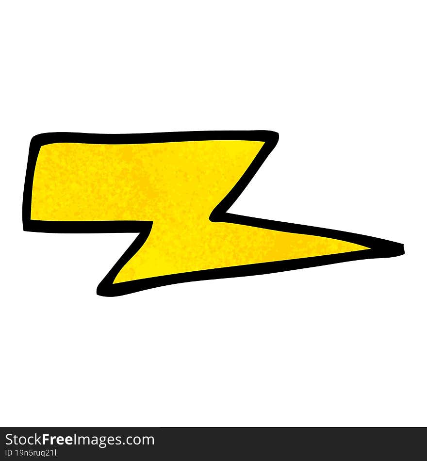 cartoon doodle lightening bolt