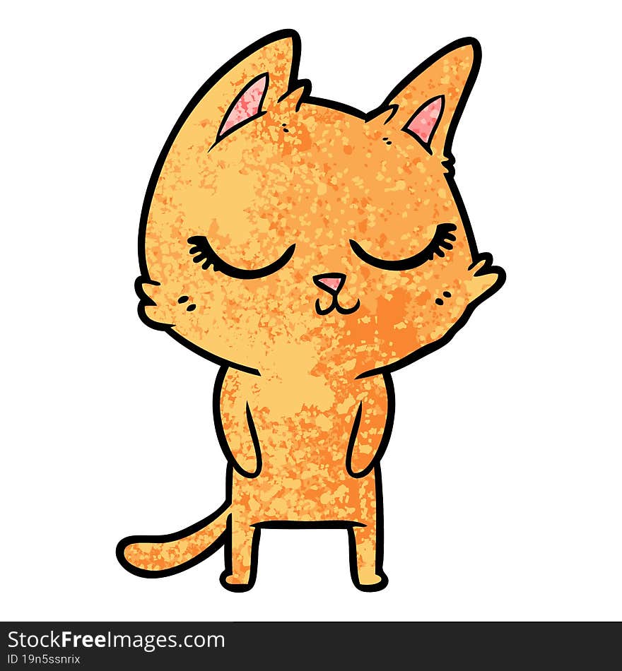 calm cartoon cat. calm cartoon cat