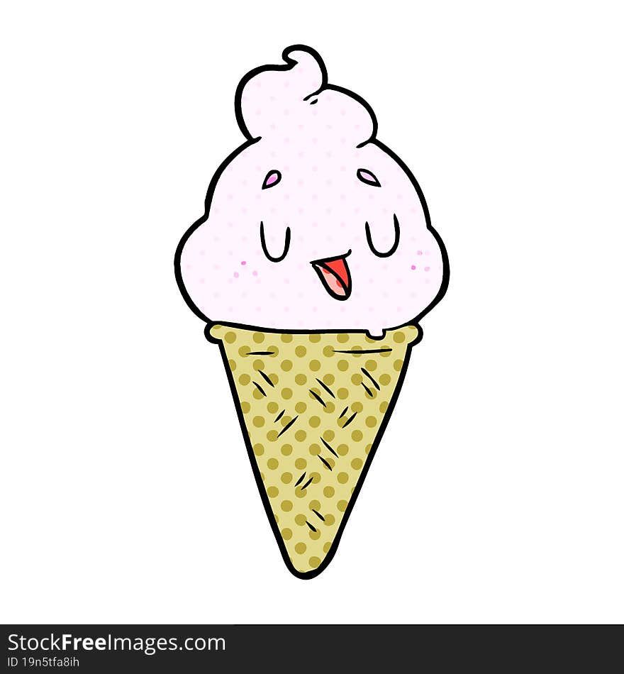 cute cartoon ice cream. cute cartoon ice cream