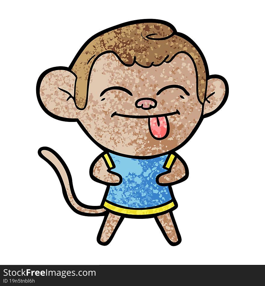 funny cartoon monkey. funny cartoon monkey