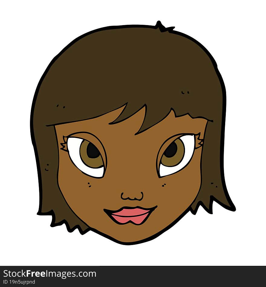 Cartoon Female Face