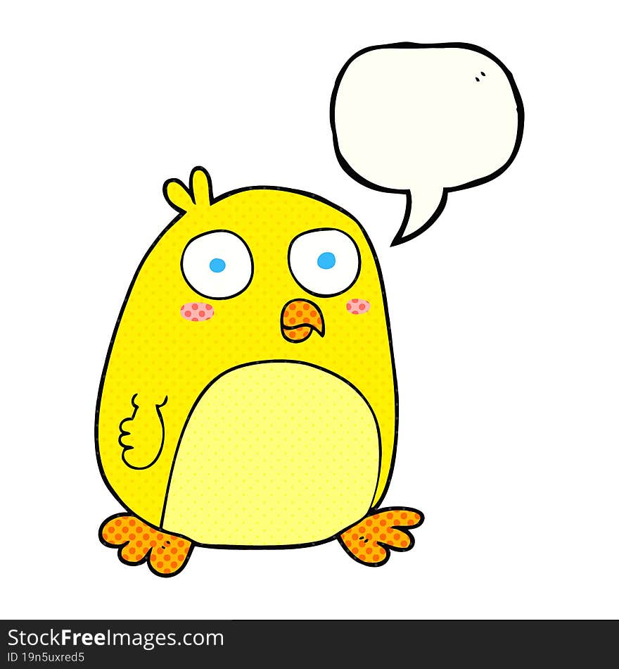 comic book speech bubble cartoon bird