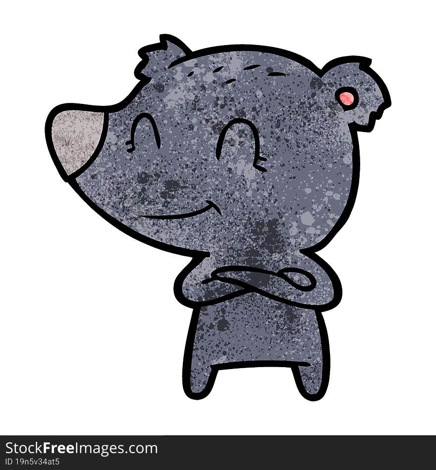 smiling bear cartoon. smiling bear cartoon