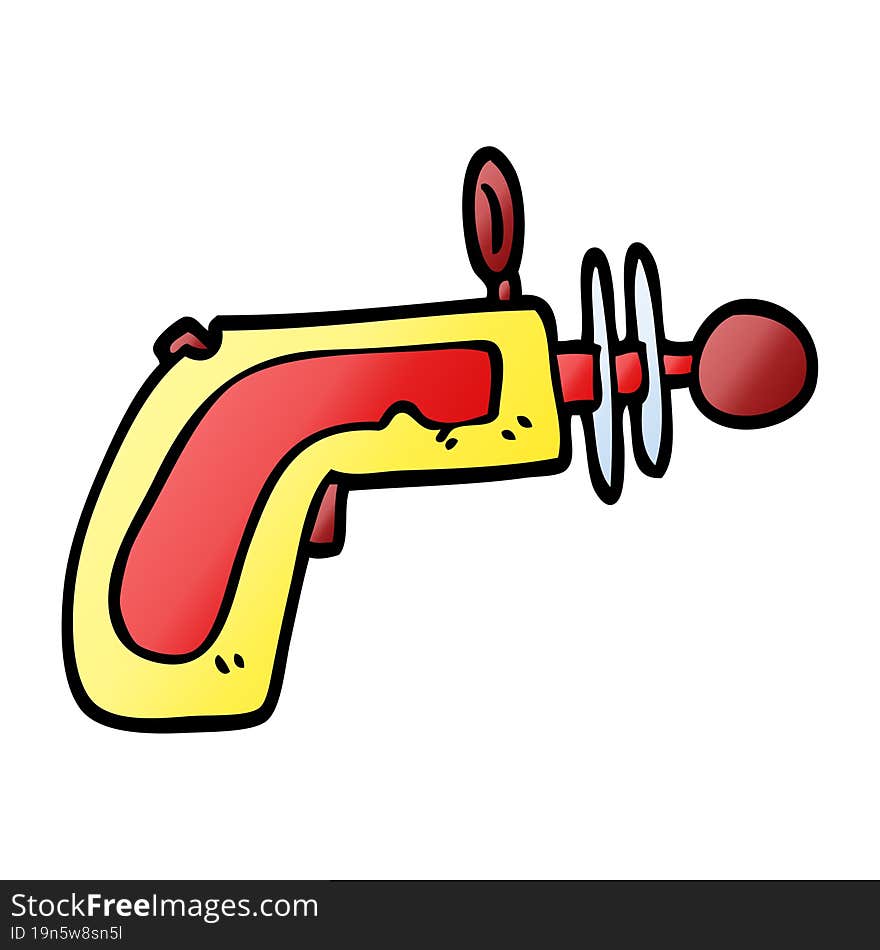 cartoon doodle ray gun