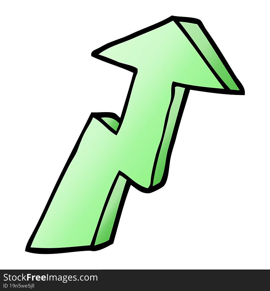 vector gradient illustration cartoon business growth arrow