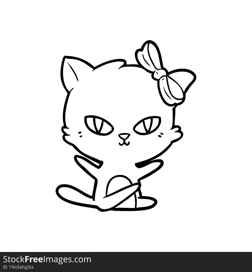 cute cartoon cat. cute cartoon cat