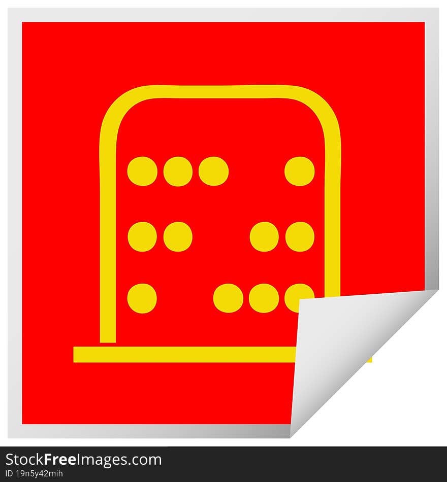 square peeling sticker cartoon maths abacus