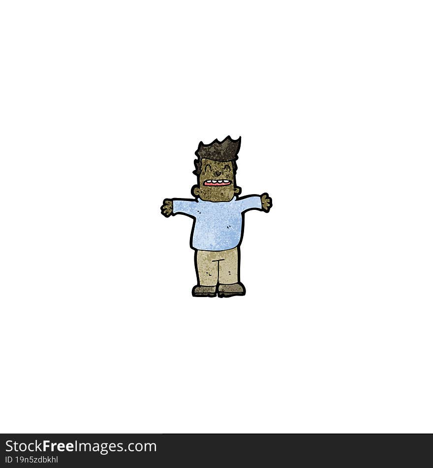 Cartoon Man With Open Arms