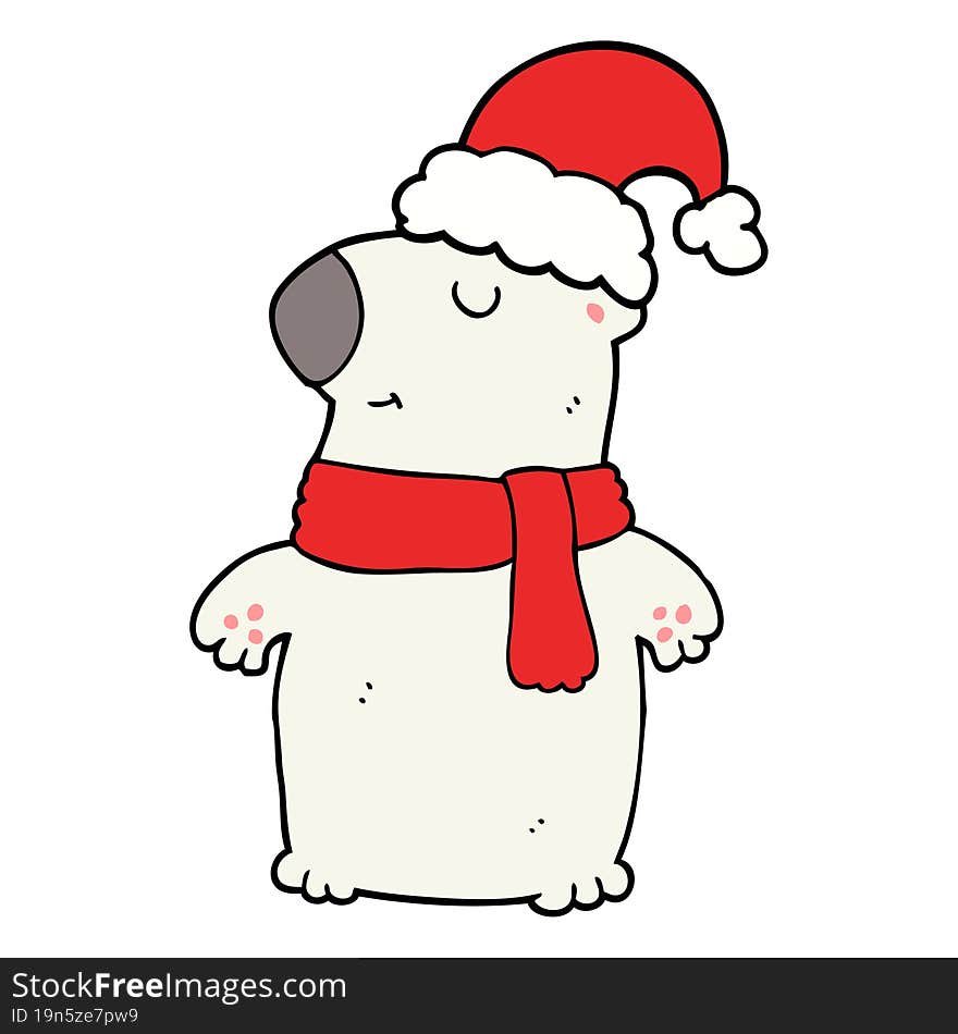 cute cartoon christmas bear