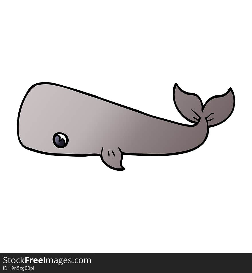 cartoon doodle whale