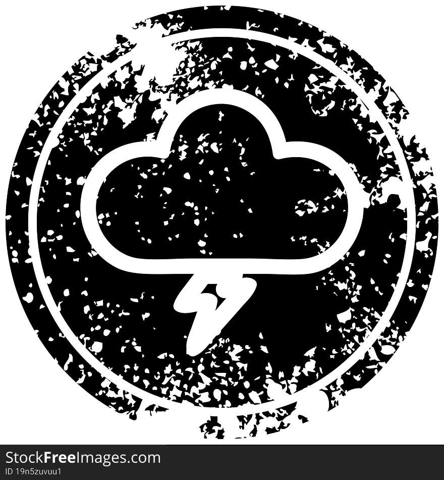 storm cloud distressed icon