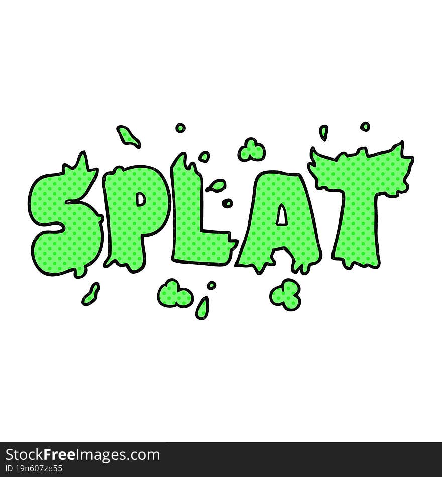 cartoon splat