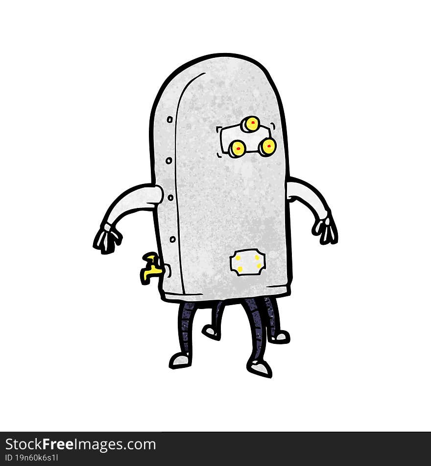 cartoon funny robot