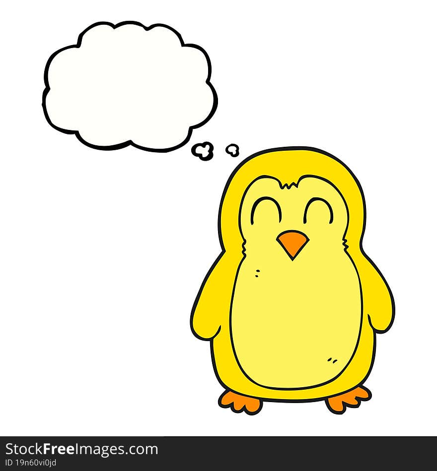 Thought Bubble Cartoon Bird