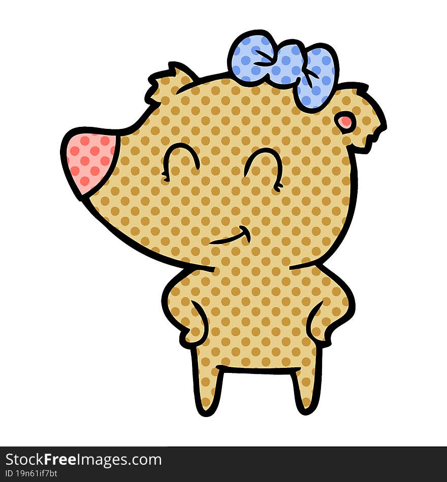 female bear cartoon. female bear cartoon