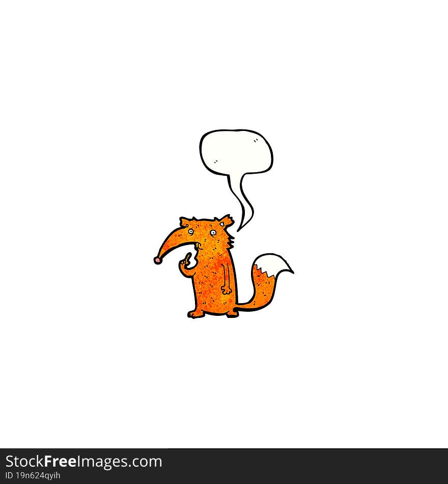 curious fox cartoon