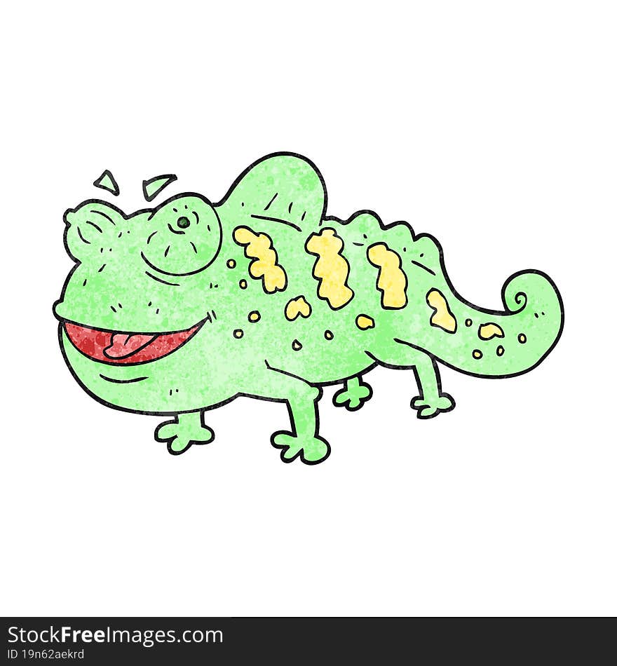 textured cartoon chameleon