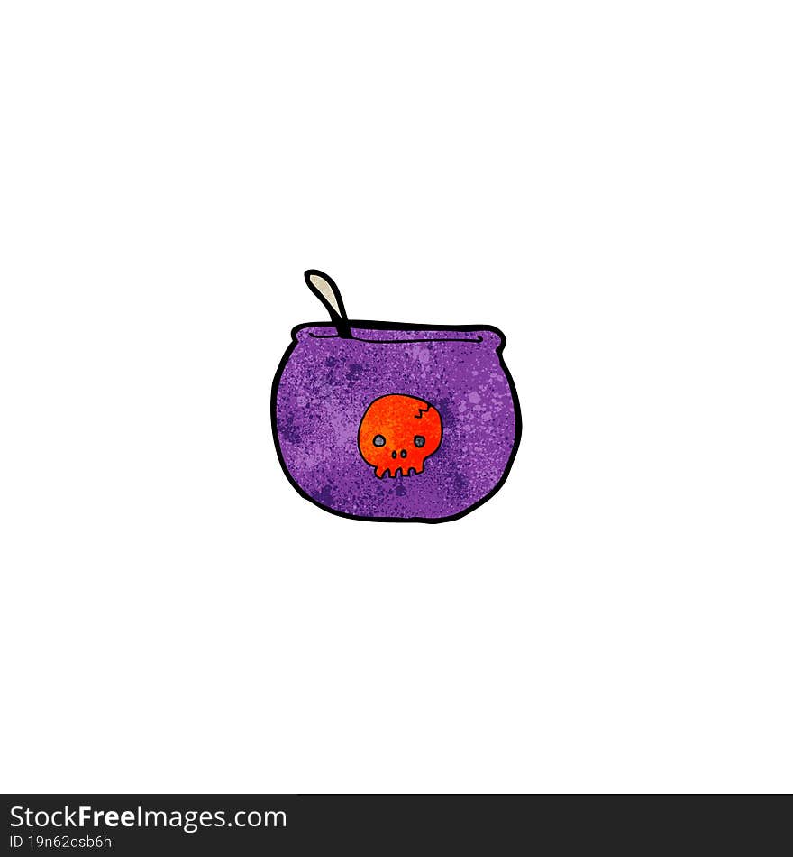 cartoon spooky cauldron