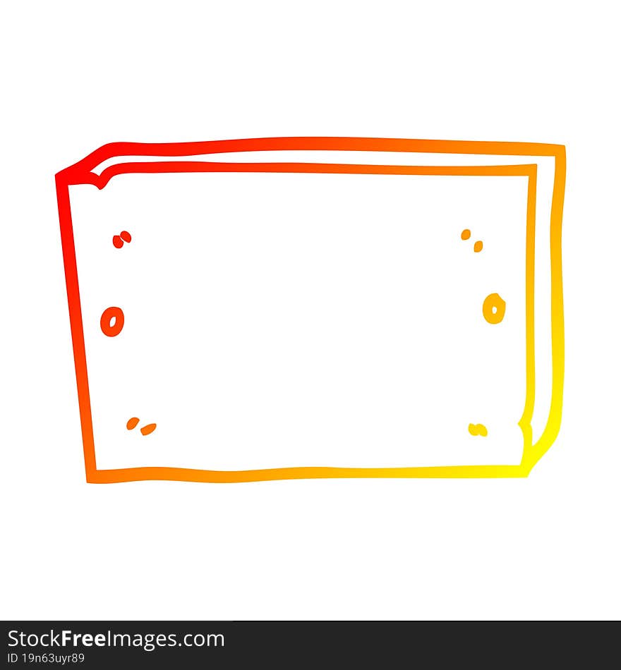 warm gradient line drawing of a cartoon sign