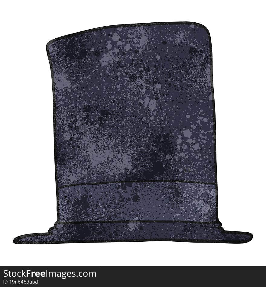 textured cartoon top hat