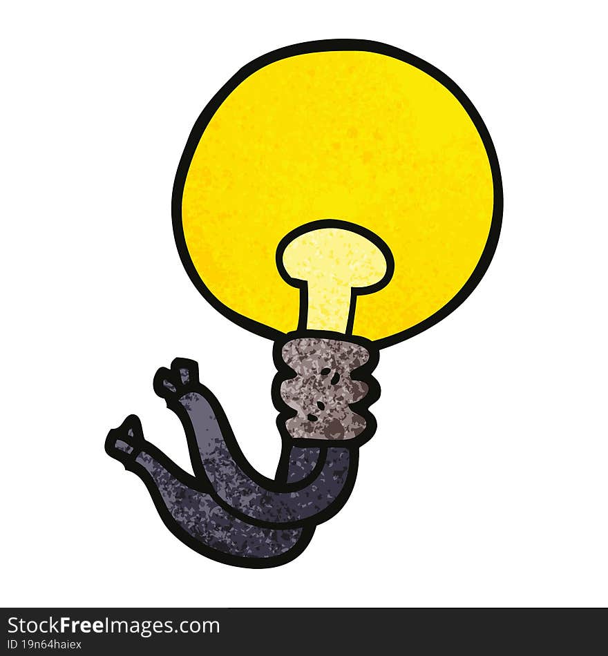 cartoon doodle light bulb