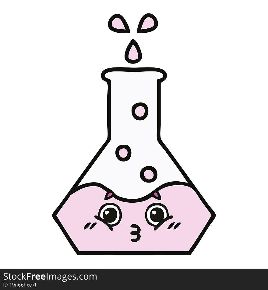 Cute Cartoon Science Beaker