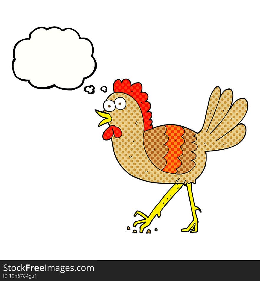 Thought Bubble Cartoon Chicken