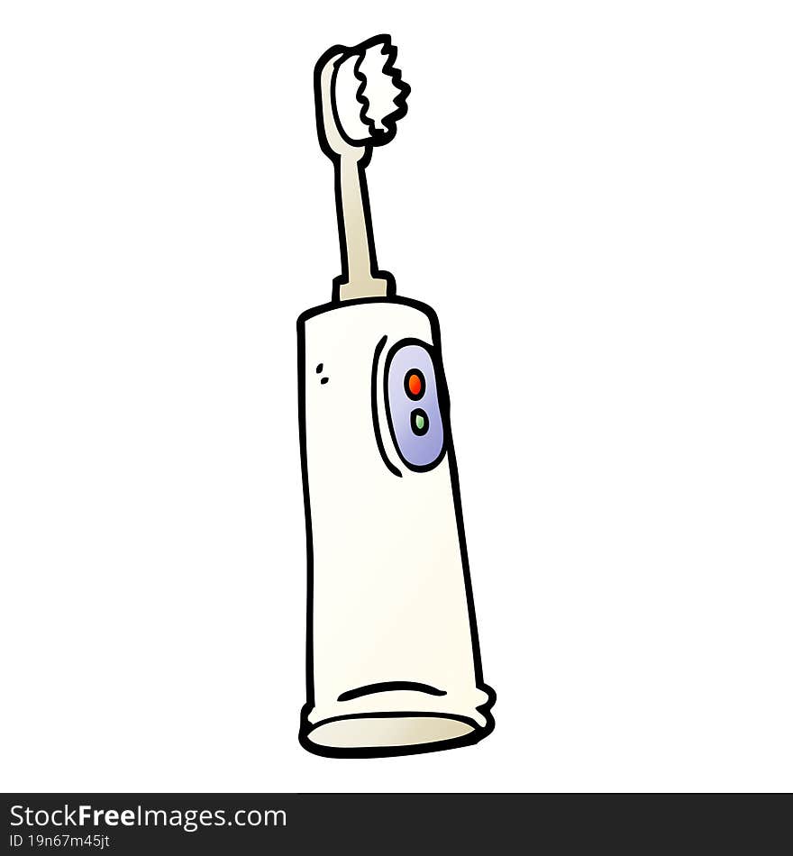 vector gradient illustration cartoon electric toothbrush