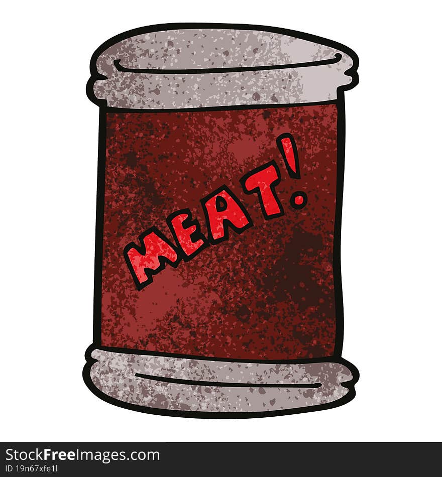 Cartoon Doodle Can Of Meat