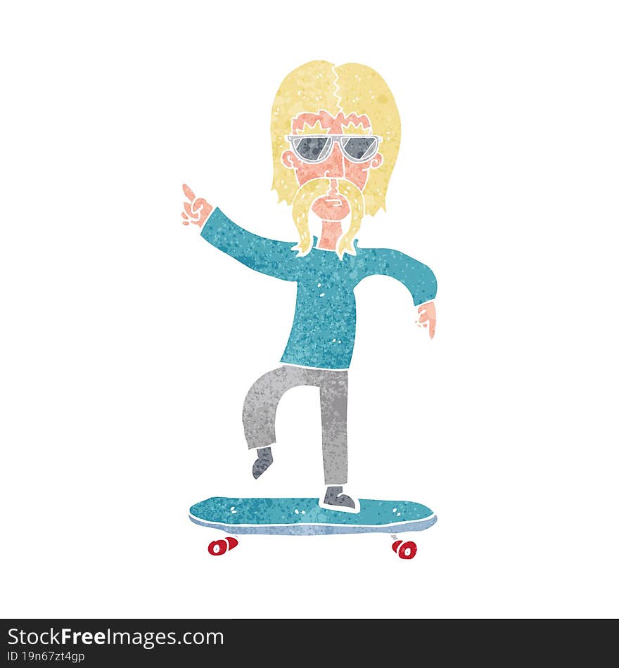 cartoon old skater