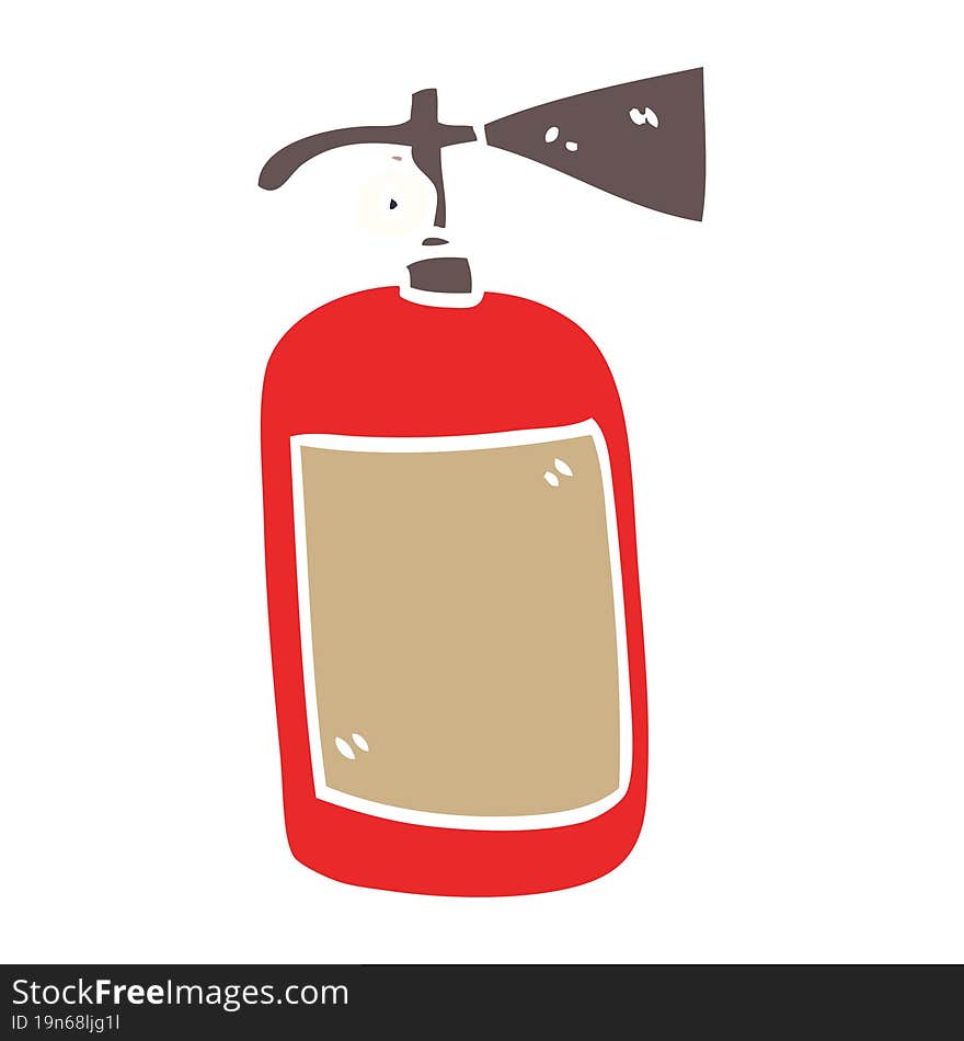 cartoon doodle fire extinguisher